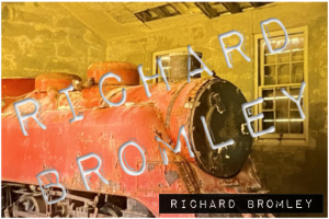 Vincent Astors abandoned locomotive rusts away in it's train depot - Bermuda 1978